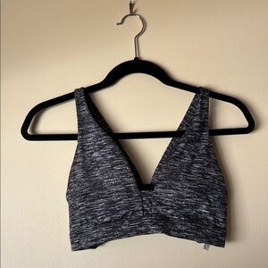 Black and Gray Sports Bra